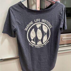 Disney Marine Life Institute Navy Women's Tee